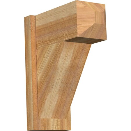 Ekena Millwork Traditional Craftsman Rough Sawn Outlooker, Western Red Cedar, 8"W x 16"D x 20"H OUT08X16X20TRA04RWR